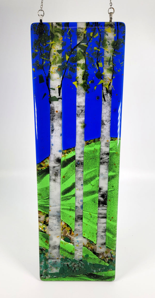 Night Sky Triple Birch Window Hanger