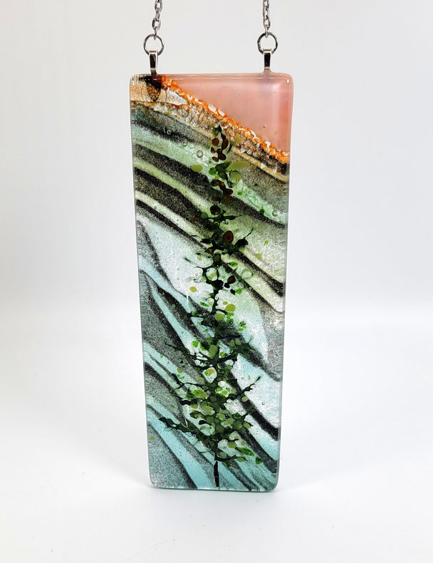 Pink Sky Bluffs Single Spruce Window Hanger
