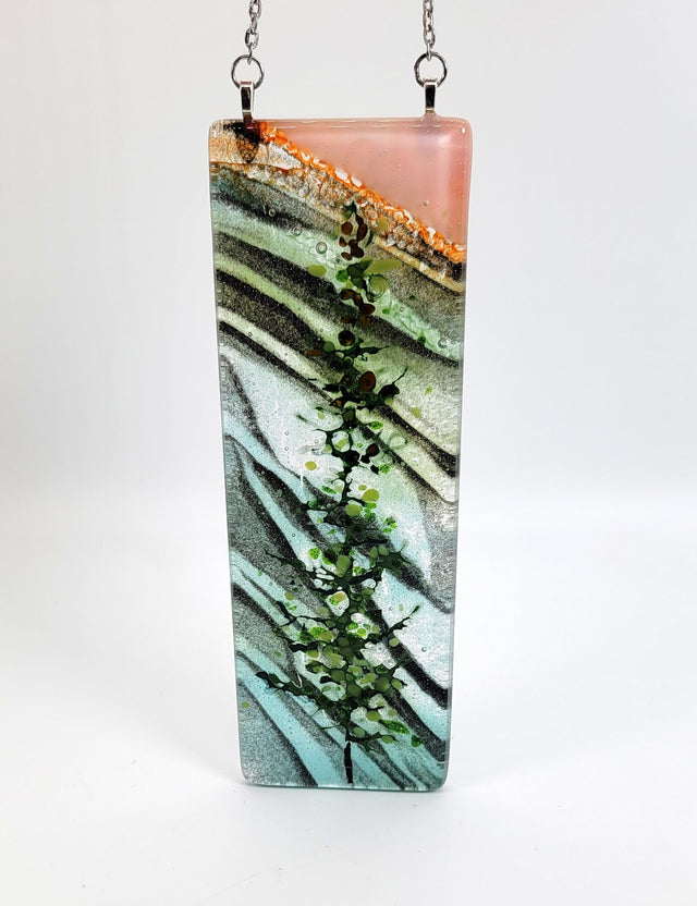 Pink Sky Bluffs Single Spruce Window Hanger