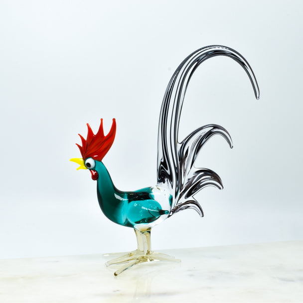 Rooster Glass Sculpture