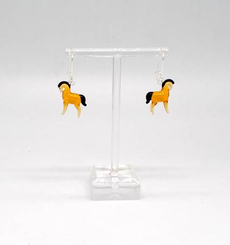 Mini Glass Horse Earrings