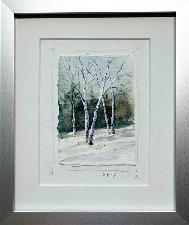 Winter Birches Framed Card #3