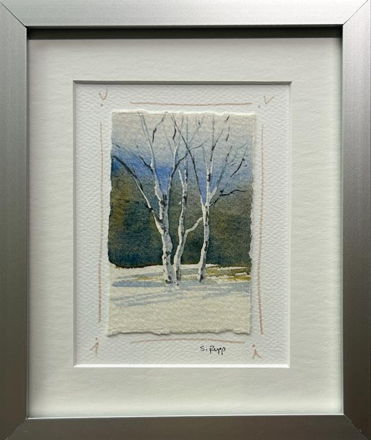 Winter Birches Framed Card #10