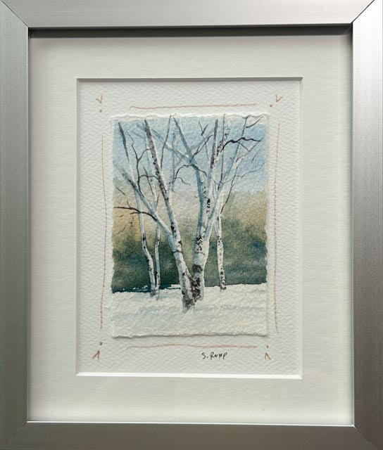 Winter Birches Framed Card #12