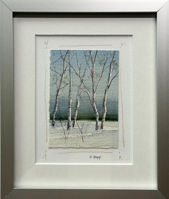 Winter Birches Framed Card #5