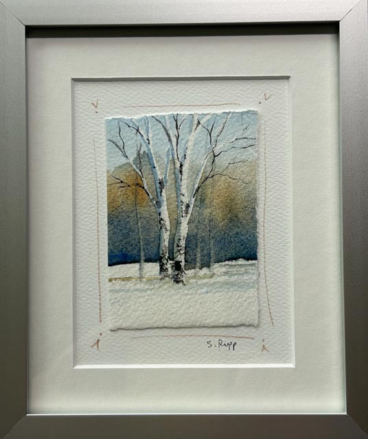 Winter Birches Framed Card #6