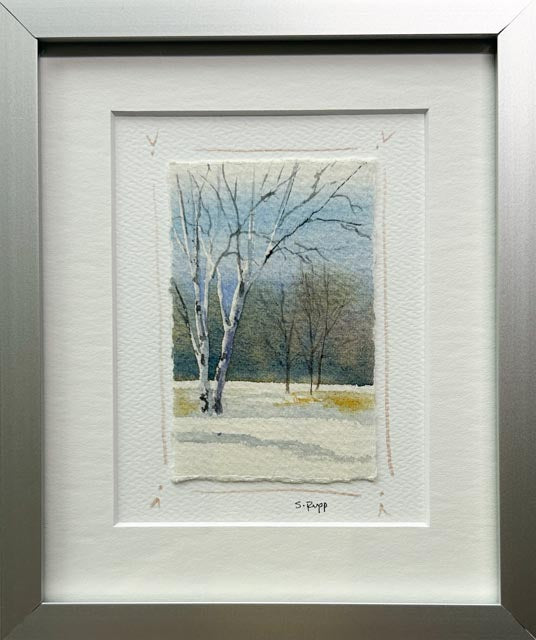 Winter Birches Framed Card #9