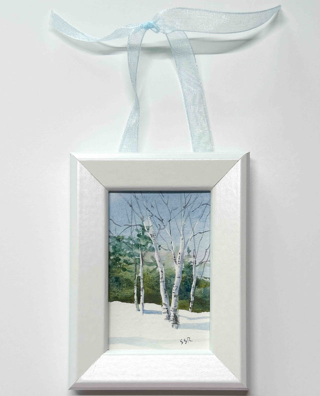 Winter Birches Ornament #1