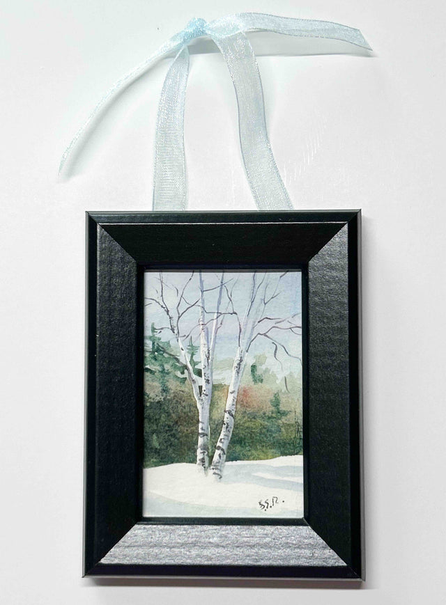 Winter Birches Ornament #2