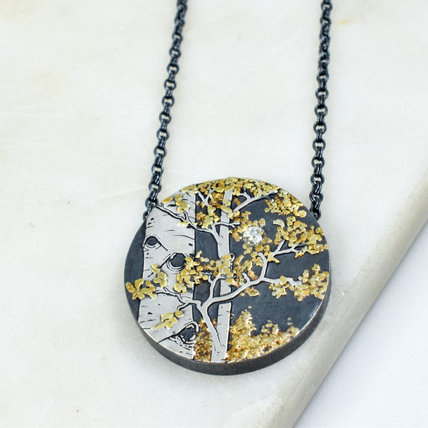 Aspen Duet Pendant Necklace