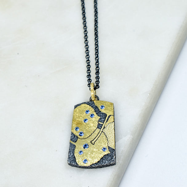 "Blue Sky Reflecting Rain Drops After The Storm Passed" Necklace