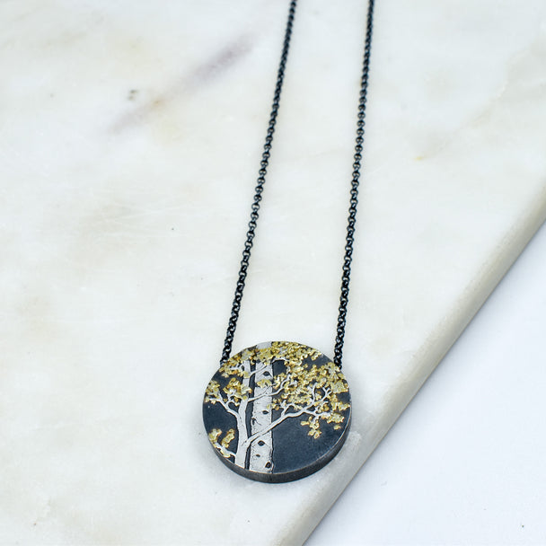 Aspen Duet Zen Pendant Necklace
