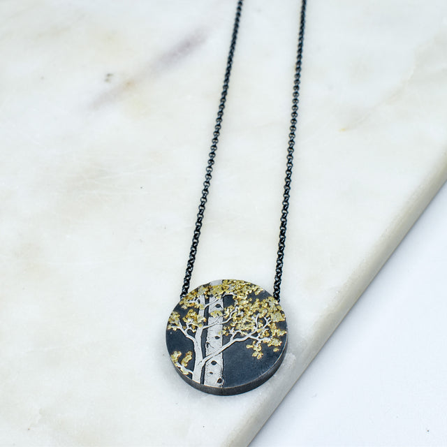 Aspen Duet Zen Pendant Necklace
