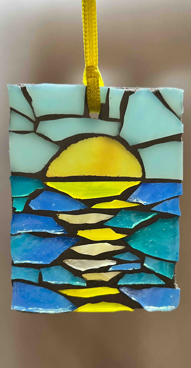 ONLINE ONLY Yellow Sunrise Ornament