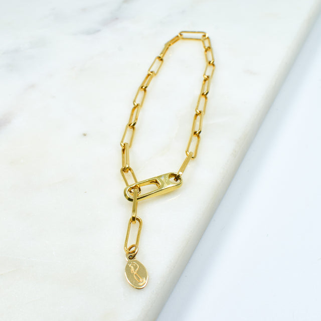 6mm Gold Fill Paperclip Bracelet
