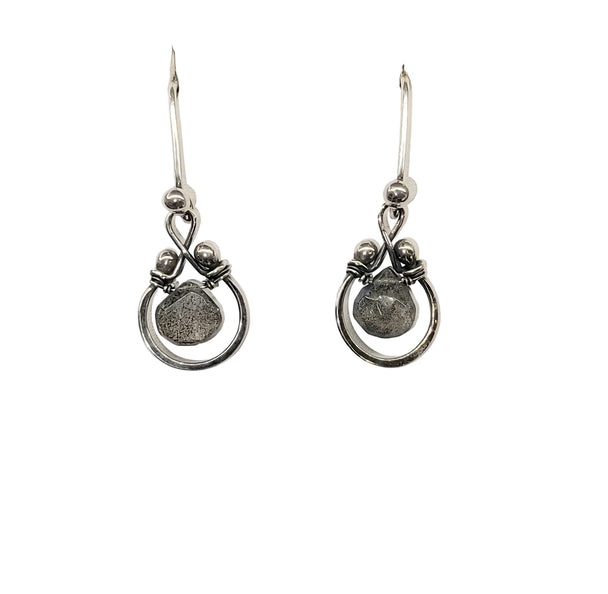 Labradorite Horseshoe Earrings