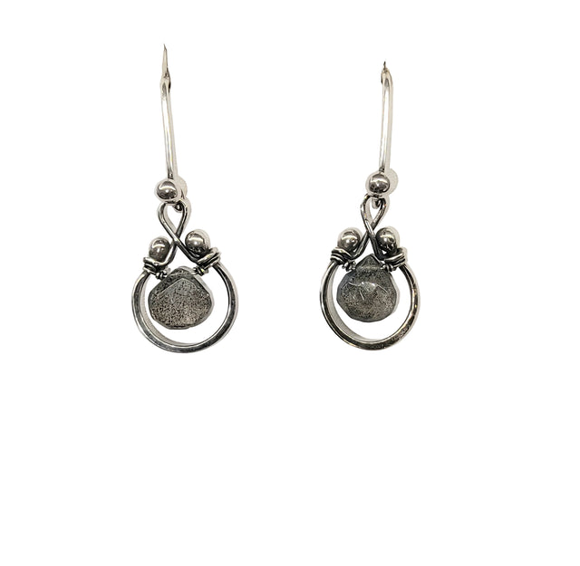 Labradorite Horseshoe Earrings