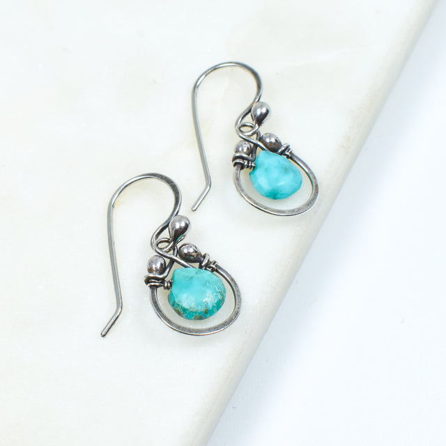 Turquoise Horseshoe Earrings