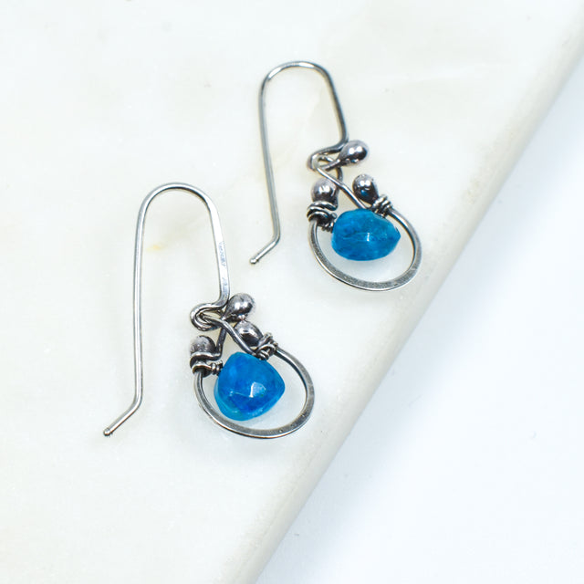 Apatite Horseshoe Earrings