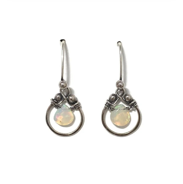 Opal Horseshoe Earrings