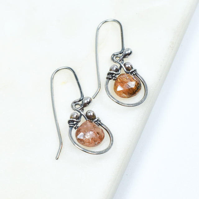 Tourmaline Horseshoe Earrings