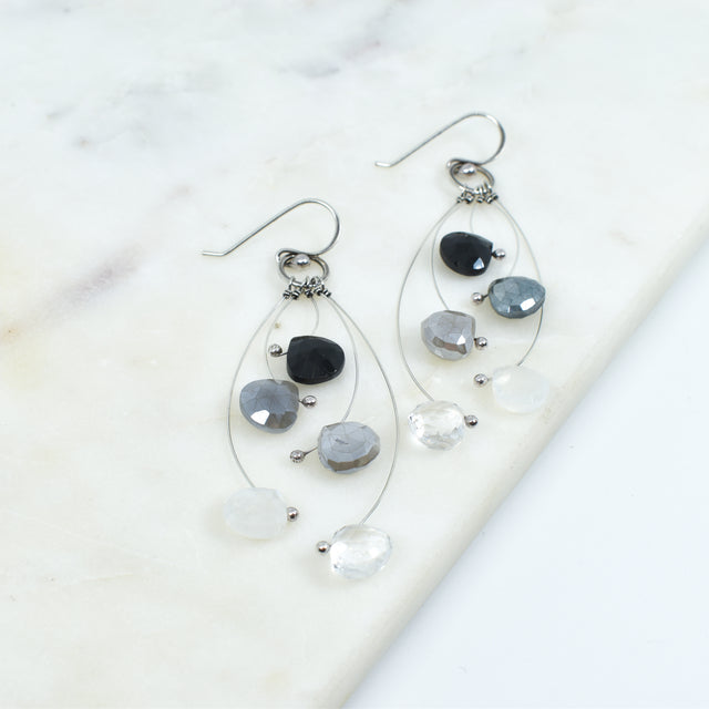Moonstone Tickle Multi Short Earrings