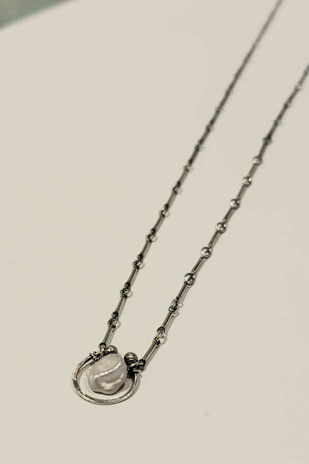 Freshwater Pearl Horseshoe Necklace