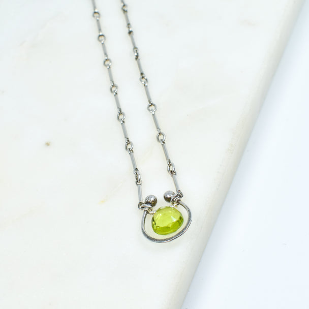 Peridot Horseshoe Necklace