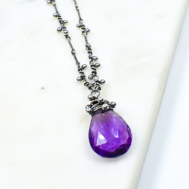 Purple Amethyst Swarm Necklace
