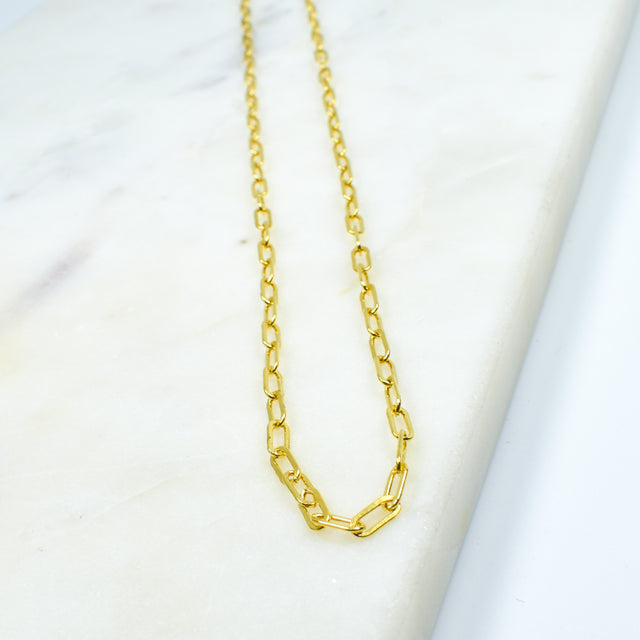 14K Gold Fill Paper Clip Necklace