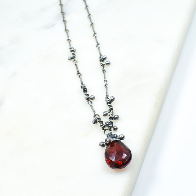 Red Garnet Tiny Swarm Necklace