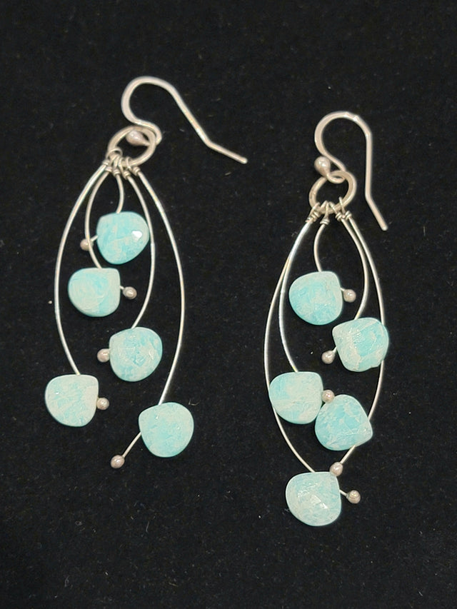 Amazonite Multi Short Tickle Earrings