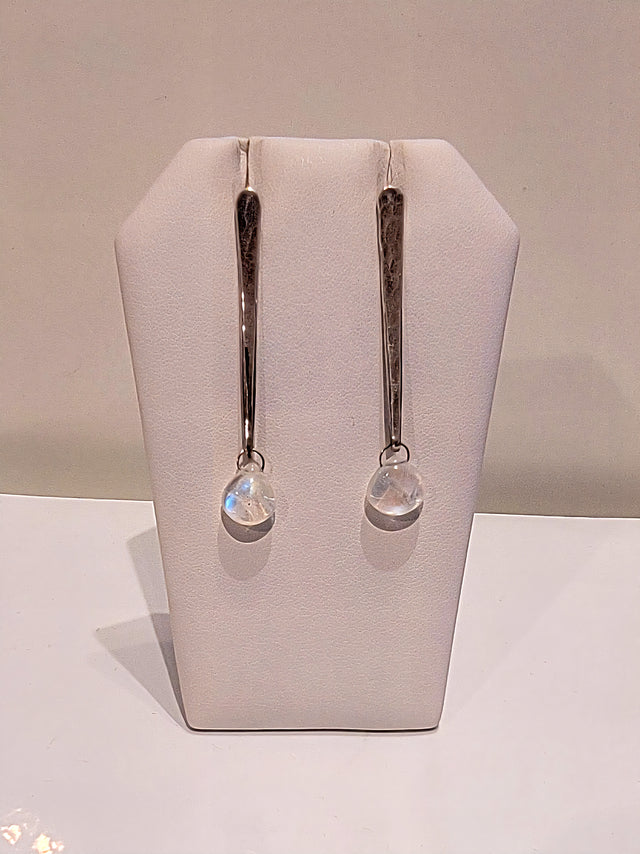 Moonstone Wedge Gem Earrings