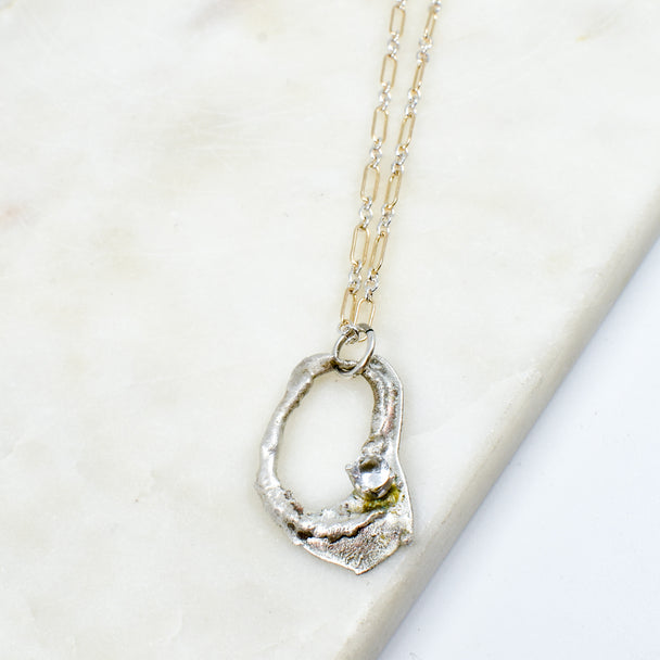 Petalite and Sterling Silver Necklace