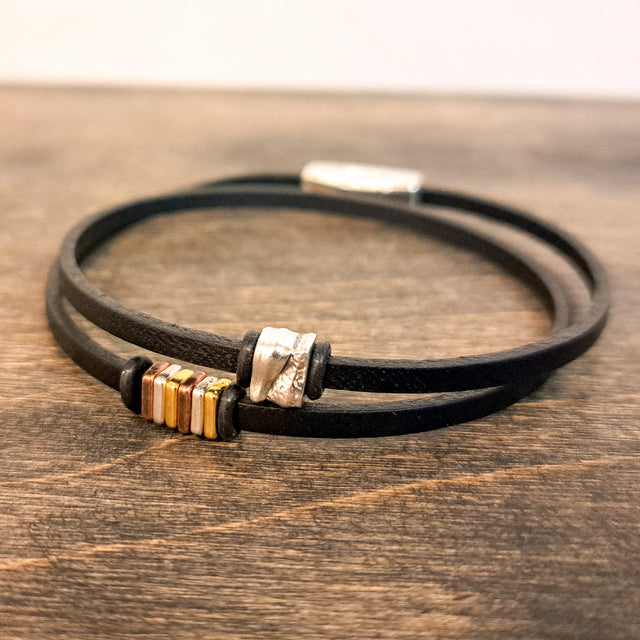Black Square Wrap Bracelet