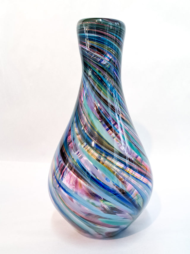 Blue and Purple Carafe Vase