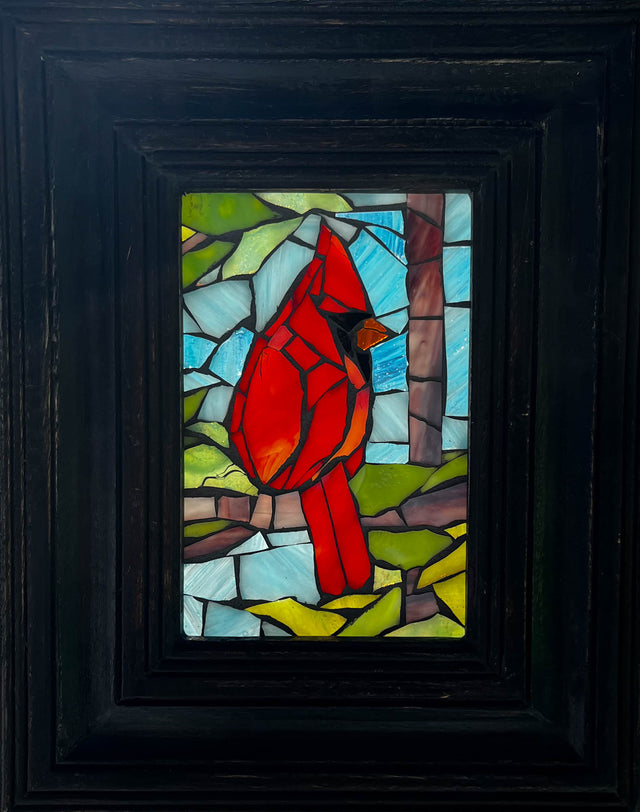 Cardinal Mosaic Window