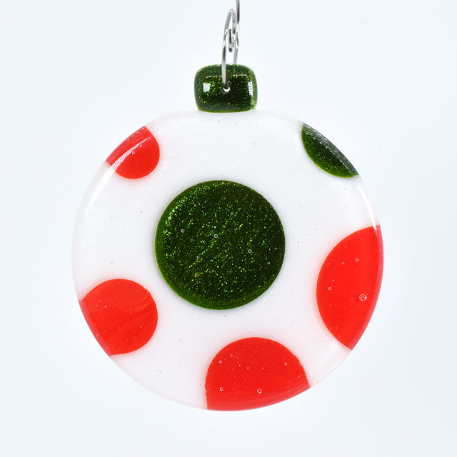 Holiday Colored Polka Dot Ornament