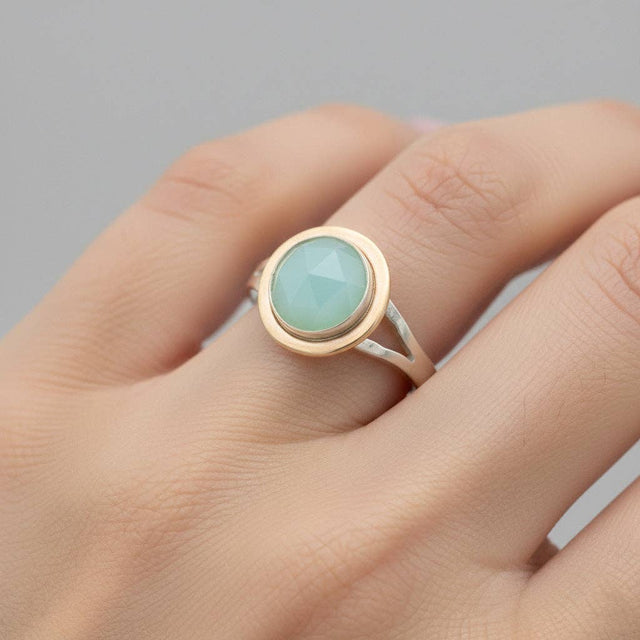 Chalcedony Rose Cut Ring