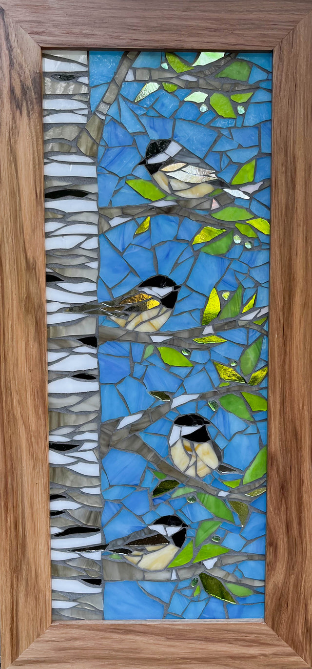 Chirping Chicks Mosaic Window