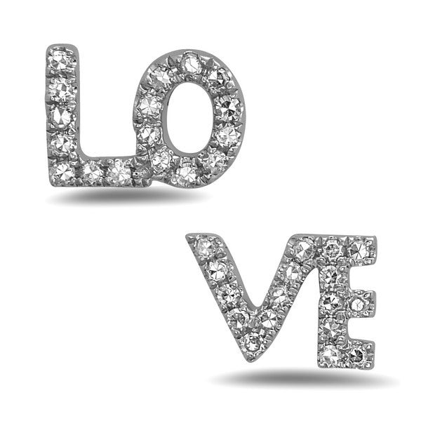 Diamond "Love" Earrings