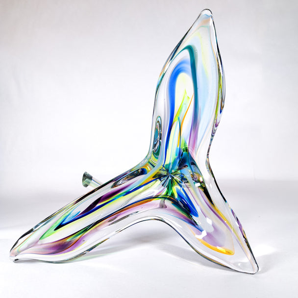 Multicolor Glass Bloom Flower Sculpture