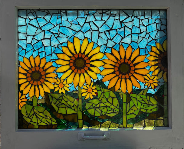 Follow the Sun Mosaic Window