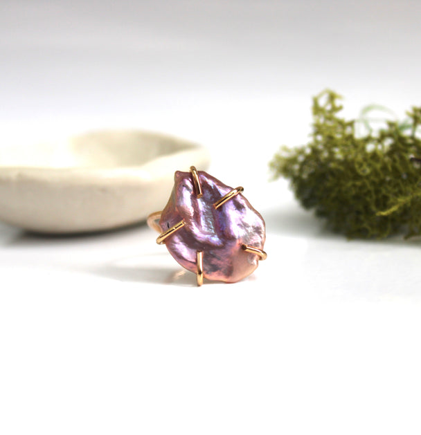 Freshwater Coin Pearl Ring