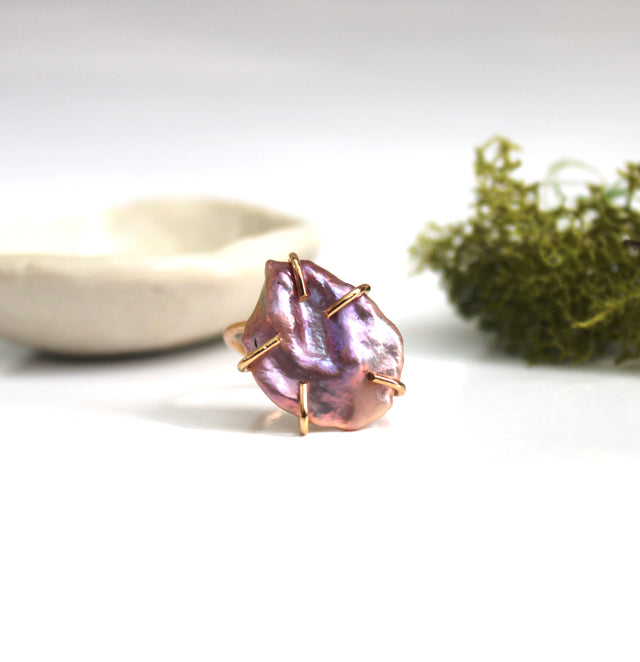 Freshwater Coin Pearl Ring