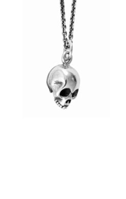 Micro Skull Pendant on Micro Rolo Chain