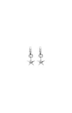 Star Earrings with Hinged Back