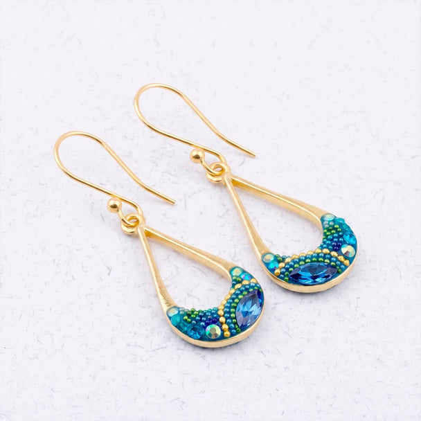 Long Drop Hoop Earrings