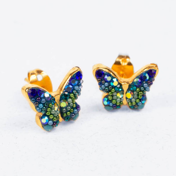 Gold Plate Butterfly Studs