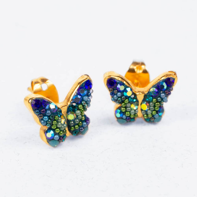 Gold Plate Butterfly Studs